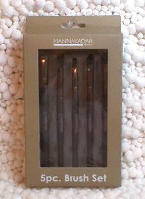 Manna Kadar Makeup Brush Set 5 Piece Assortment, Purple