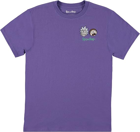 RICK AND MORTY Mens T-Shirt Mens Fashion Shirt - Rick & Morty Embroidered Chest Tee