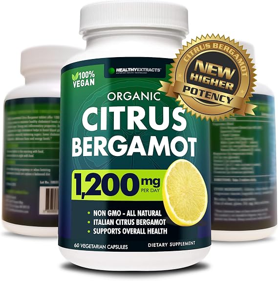 Citrus Bergamot Supplement 1200mg 70% Polyphenols - 60ct