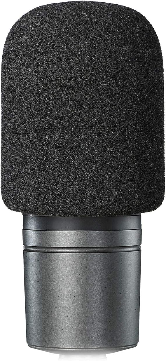 SUNMON Windscreen Foam Cover, Windscreen Pop Filter for Audio-technica AT2020 Condenser Studio Microphone,Compatible with AT-2035 AT-2050 ATR2500 ATR2500X AT-4040 Microphones,(Black)