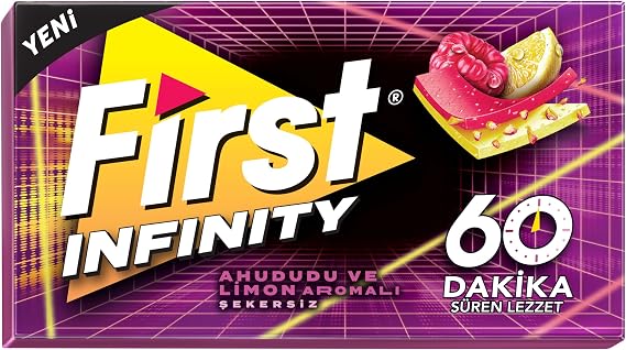 First Infinity 60 Dakika Ahududu & Limon Aromalı Şekersiz Sakız 27g