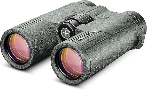 Hawke Frontier LRF 8x42 Binocular | Waterproof, Fogproof, and Shockproof, 6 levels of brightness, 3V CR2 battery and will automatically turn off