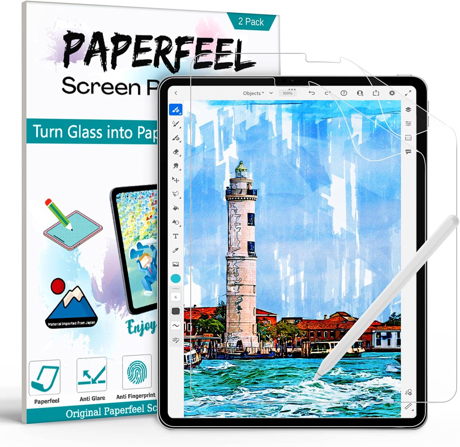 [2 Pack] Screen Protector for iPad Pro 11 Inch 2022-2018, iPad Air 54 20222020 5th4th Generation 10.9 inch, Matte PET Paper Film for Drawing, Writing - Anti Glare, Anti Fingerprint