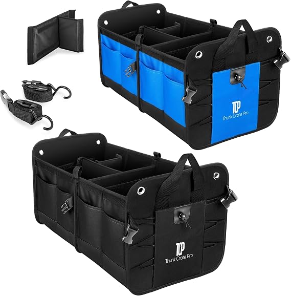 TRUNKCRATEPRO Save 13 per cent off bundle 2 regular trunk organizers (black, blue)
