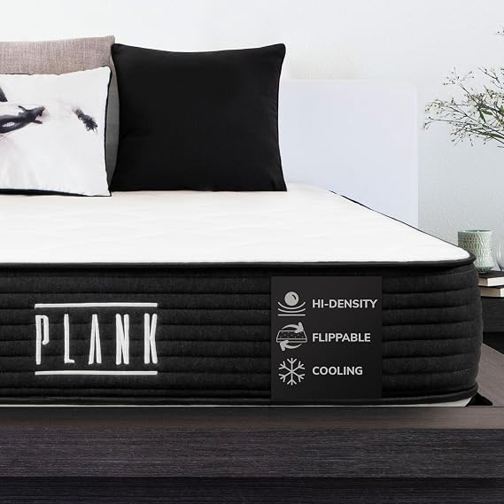 Brooklyn Bedding Plank Firm 10" Full Mattress |Ultra Firm Technology |Cooling Top