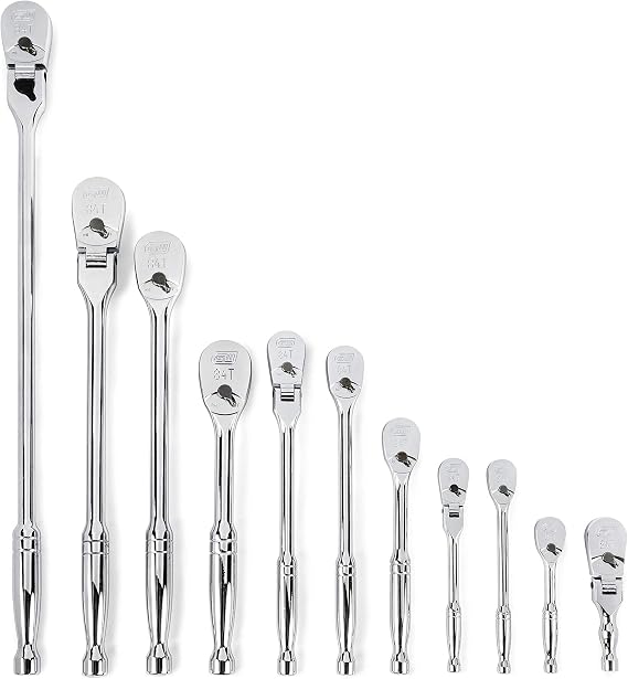 GearWrench 11 Pc. 1/4", 3/8" & 1/2" Drive 84 Tooth Mixed Teardrop Ratchet Set - 81296A-07