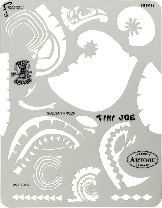 Freehand Airbrush Templates, Tikki Master - Tiki Joe
