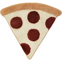 Pizza Halısı 35 inç, El Yapımı Tepeli Kabarık Estetik y2k Alan Halıları, Tiki Oda Dekoru Mutfak, Oturma Odası, Oyun Odası için Sevimli Havalı Zemin Halı paspası