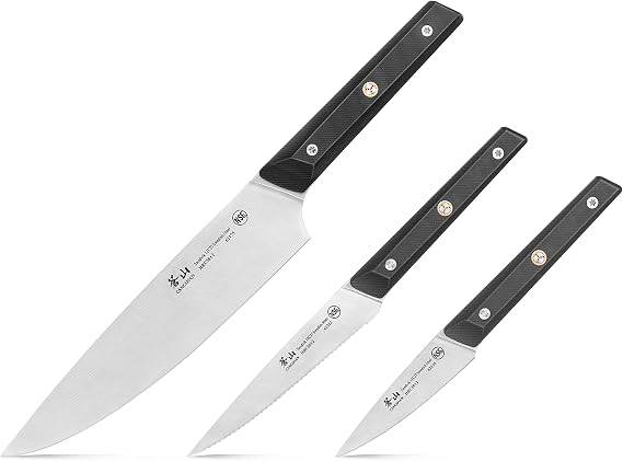 Cangshan TG Series 62355 Swedish 12C27 Steel 3-Piece Starter Knife Set