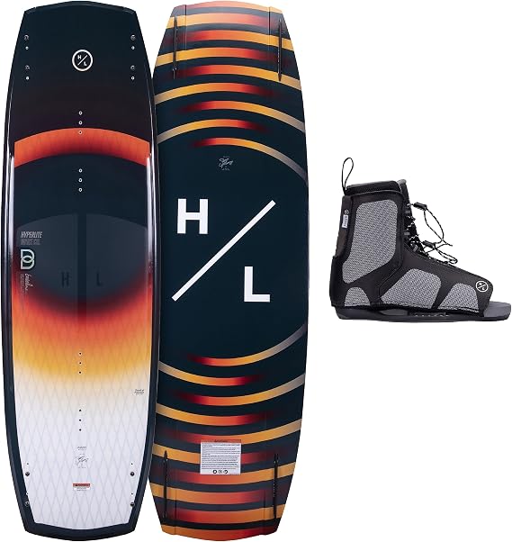 Hyperlite Baseline Wakeboard + Remix Bindings Wakeboard Package - Perfect for Beginner to Intermediate Riders
