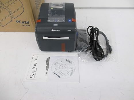 Intermec PC43DA01100201 Series PC43D 4" DT Desktop Printer with LCD Display and Real Time Clock, USB Host Port, Ethernet, 203 DPI, Includes Americas Power Cord