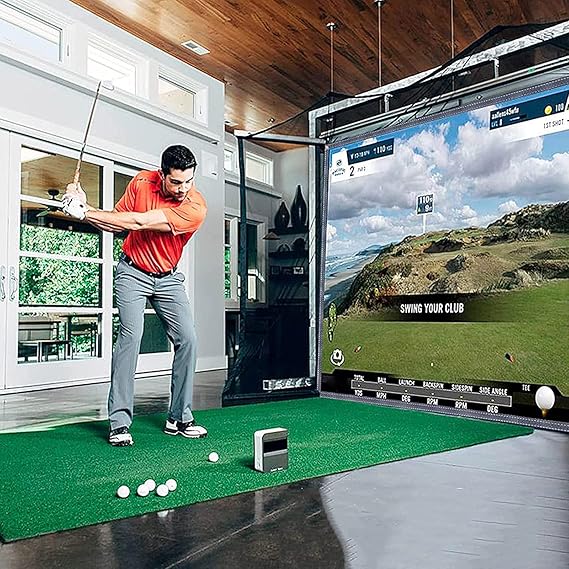 Golf Simulator, 4 Sizes, Indoor Golf Simulator for Home & Commercial USE, Includes HD Impact Screen, Suitable for USE with All Golf Launch Monitors for Golf Training