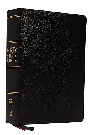 NKJV Study Bible, Premium Bonded Leather, Black, Comfort Print: The Complete Resource for Studying Gods Word