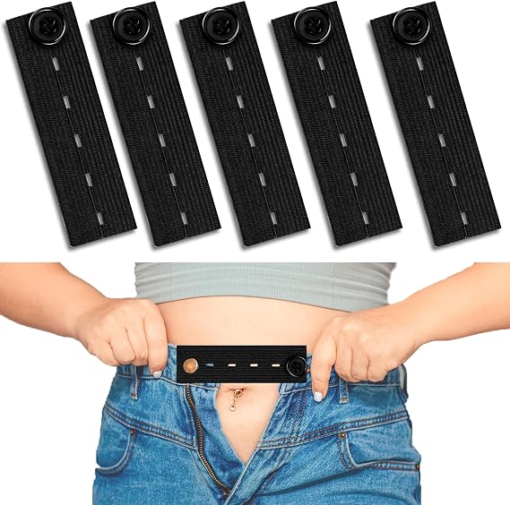 Button Extenders for Jeans 5pcs Pants Button Extender,Black Maternity Pants Extender