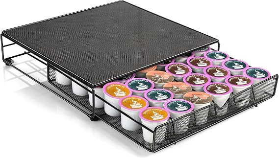 Coffee Pod Holder Compatible with K-Cups, Coffee Pod Stands, Coffee Pod Drawer,Storage Organizer for 36 K-cup for Counter, Suitable for Home, Office