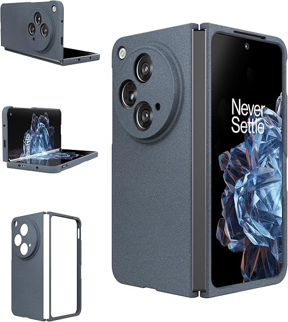 Slim Fit Case for OnePlus Open, [Hard PC Back] [Frosted Feel] [Wireless Charging Support] Lightweight Shockproof Case Cover for OnePlus Open(2023), Gray