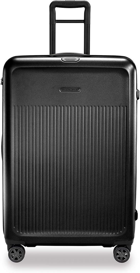 Briggs & Riley Sympatico Hardside Large Spinner Luggage, Matte Black, 30-Inch Checked