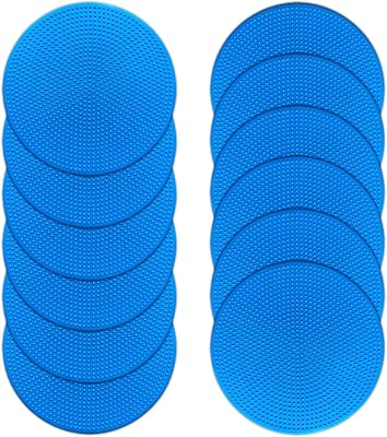 Poly Spot Markers 9 inch Non-Slip Rubber Agility Markers Flat Field Cones Floor Dots for Football, Soccer, Basketball Training Markers, School Activities, Exercise Drills, Social Distancing