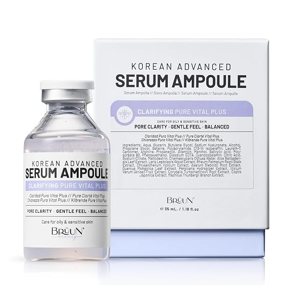 BRUUN AC - Control Clear and Pure Vita Plus Ampoule - Micro Needling Korean Booster for Face and Body to Use with and without Derma Pen Microneedling Skin Care Serum 1.18 oz