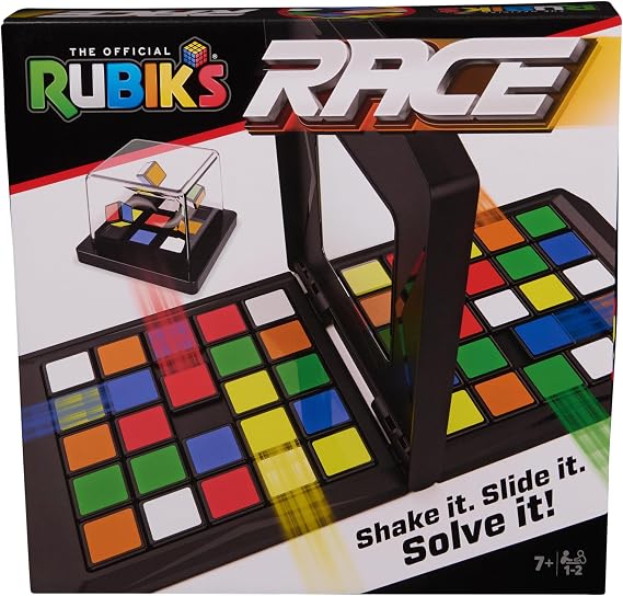 Rubik's Race Fast-Paced Strategy Board Game & Brain Teaser Fidget Toy