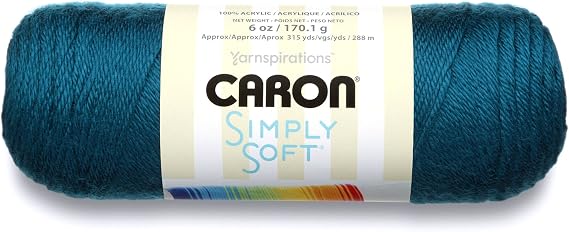 Caron Simply Soft Collection Yarn, 6oz, Gauge 4 Medium, 100% Acrylic- Pagoda - Machine Wash & Dry (H97COL-14)
