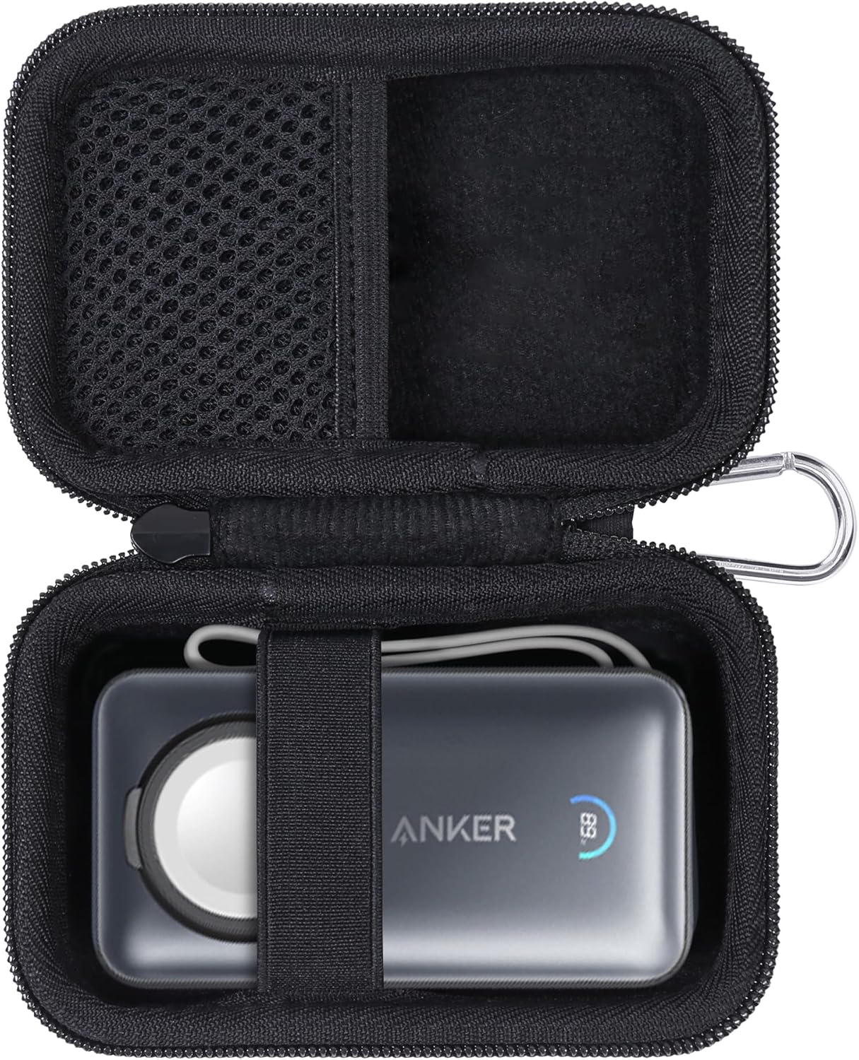 khanka Hard Travel Case Replacement for Anker MagGo Power Bank for Apple Watch, 10000mAh Compact Battery Pack,Case Only. Black