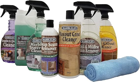 Marblelife Absolutely Beautiful Home Clean & Fresh Kit (MTC-41150, MCC-41170, GQC-41110, TGC-41240, SSR-41200, MAX-41300, MMSR-41190, MFT-55225)