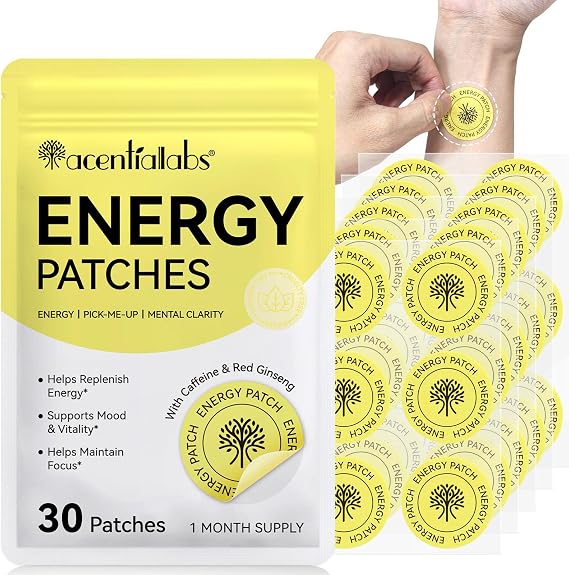 Energy Patches - B12 Patch for Women and Men, Natural Energy Boosters for Fatigue, Fast Awake Recovery Patches for Party Fun Morning Revival