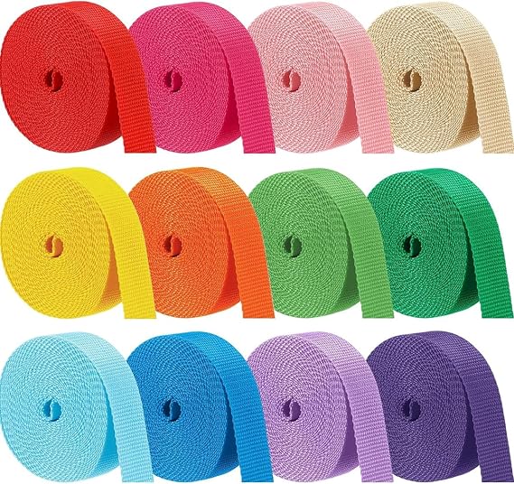 Webbing Strap, 60M Webbing for Handbag, Pet Collars | Polypropylene or Nylon Material, 2.5cm 3.8cm, Easy to Work With