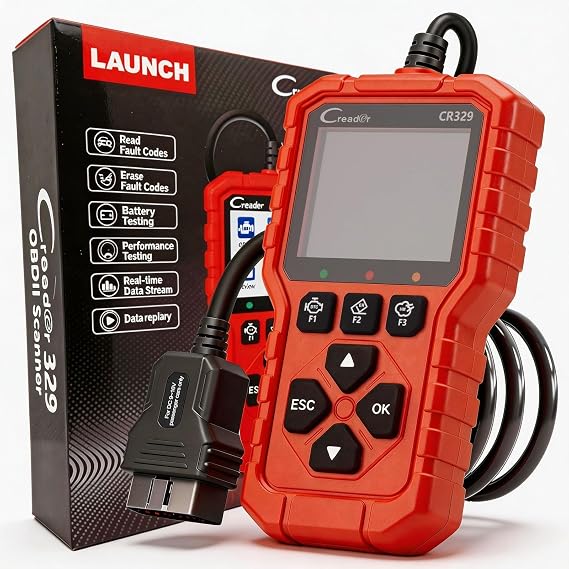LAUNCH CR329 OBD2 Scanner Diagnostic Tool, Universal Car Check Engine Light Code Reader Read Clear Error Codes, OBDII Auto Scan Tool Live Data Battery Test Engine Analyzer for 1996-2026 All Vehicles