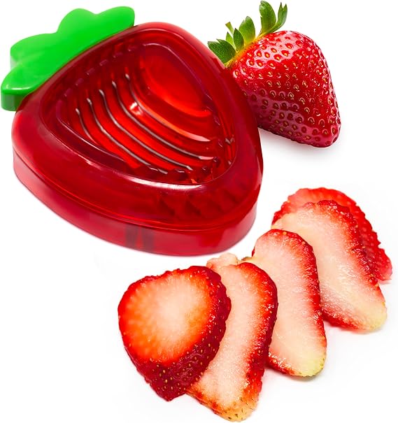 Joie Strawberry Slicer, Perfectly Even Fruit Cutter Tool, Stainless Steel