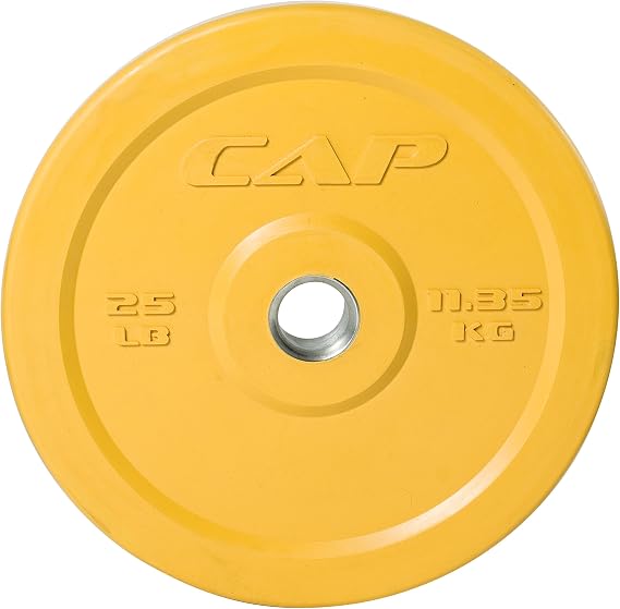 Cap Barbell Olympic 2-Inch Rubber Bumper Plate, Single