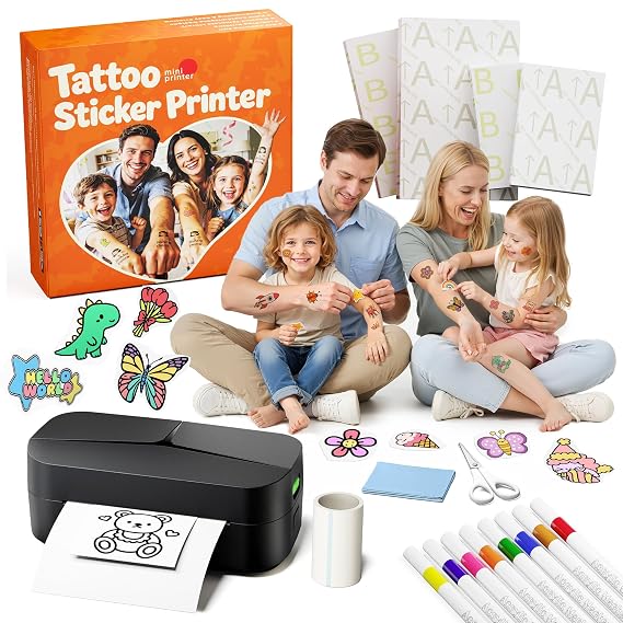 Phomemo TK32 Temporary Tattoo Maker for Kids - 4 5 6 7 8 9 10 11 12Year Old Boys & Girls Birthday Gifts - Toys for Boys & Girls Age 6-12 - Gift Ideas