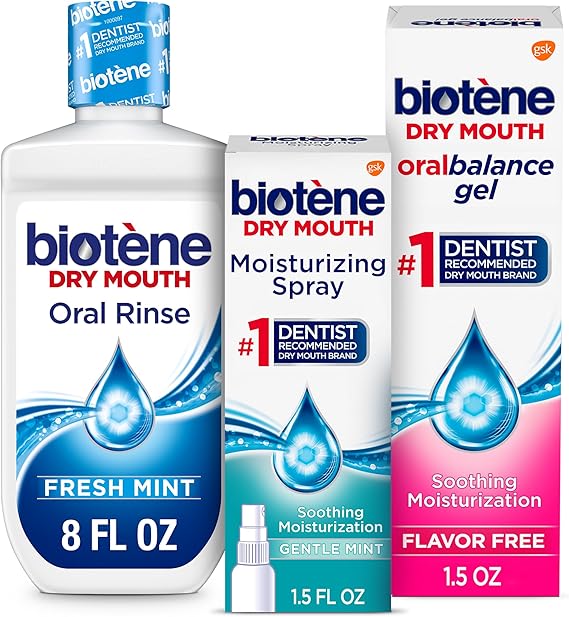 Biotene Oral Rinse, Dry Mouth Spray and Moisturizing Gel, 1 Kit