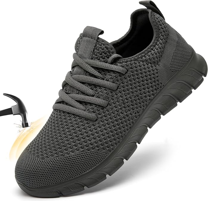 Steel Toe Sneakers Lightweight Breathable Safety Shoes for Men