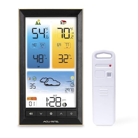 AcuRite (01201M) Wireless Vertical Color Weather Forecaster with Alerts