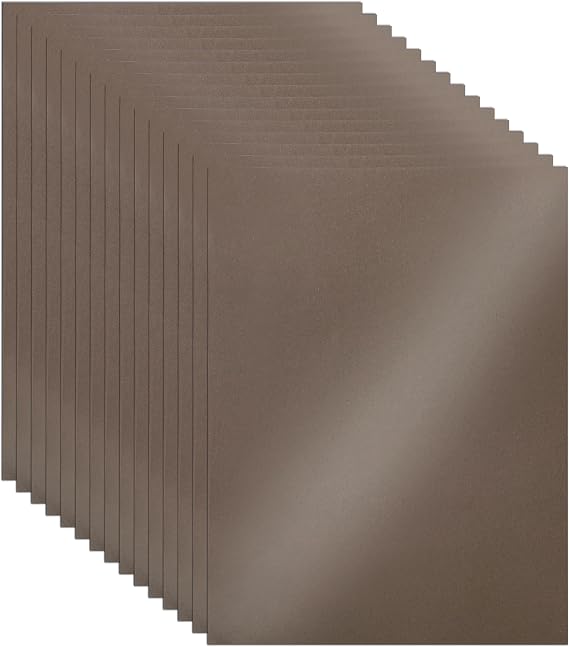 Guakicae 100 Sheets Coffee Shimmer Cardstock 8.5 x 11 Craft Paper 92lb