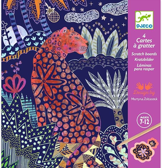 DJECO Lush Nature Scratch Cards, Multicolor