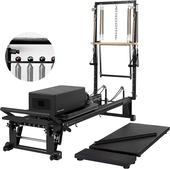 Merrithew V2 Max PlusTM Reformer Bundle with HPGB (Jet Black)