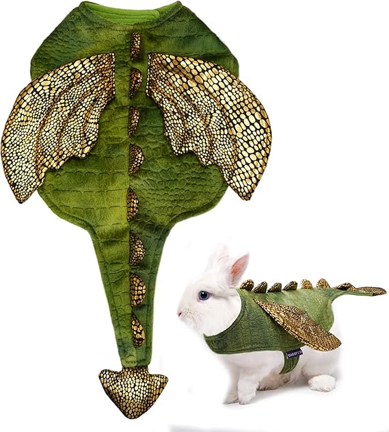 cyeollo Dinosaur Halloween Costume for Rabbit Bunny Puppy Kitten 2lb to 4lb
