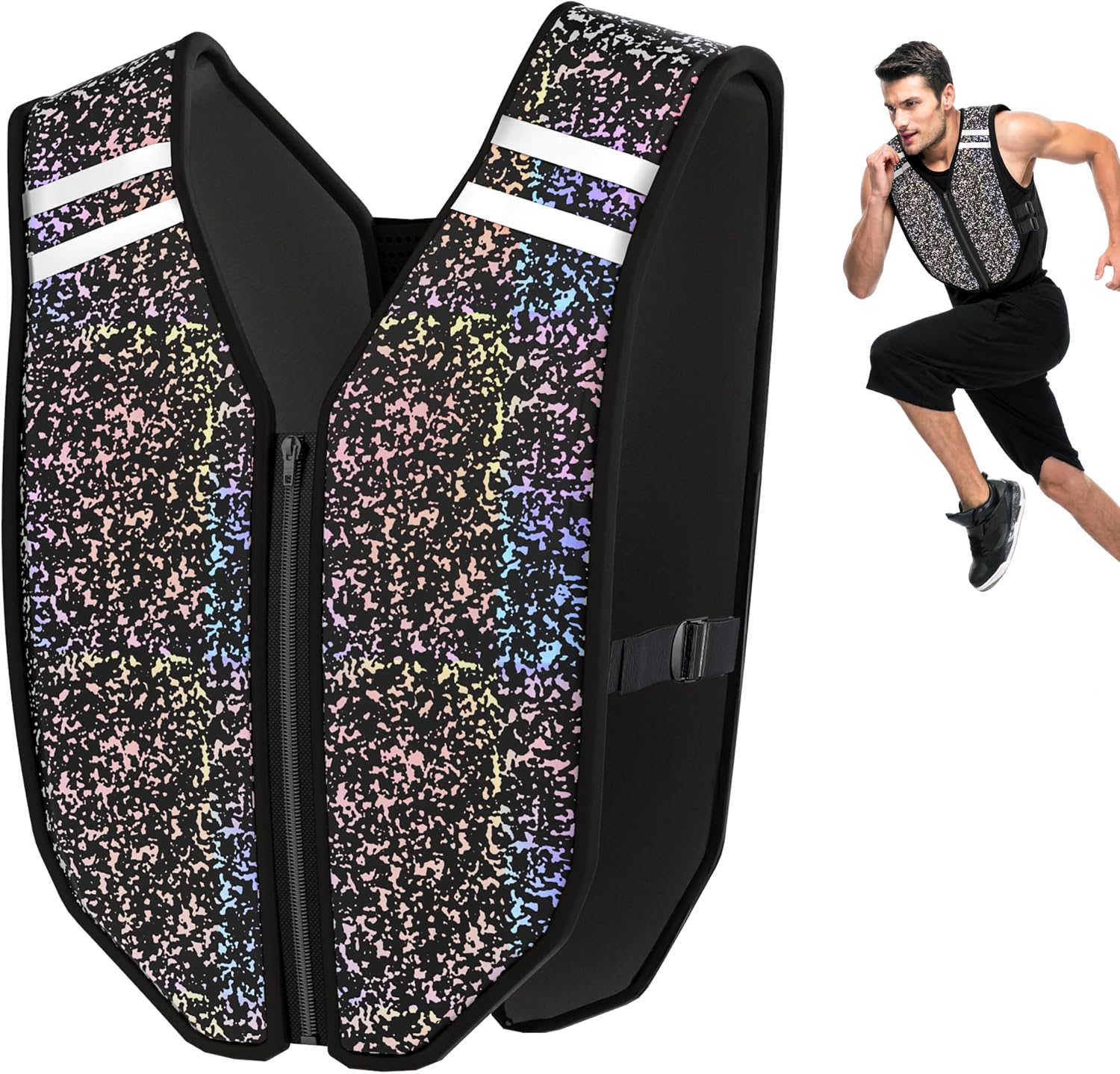 PROIRON Weighted Vest Soft Washable for Men Women 3kg 5kg 8kg 10kg, Fully Reflective Running Weight Vest, No Leakage Weighted Vest for Fitness, Workout, Weight Loss, Exercise, Strength Training