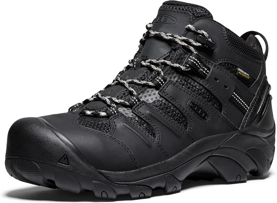 KEEN Utility Men's Lansing Mid Height Steel Toe Waterproof Work Boots