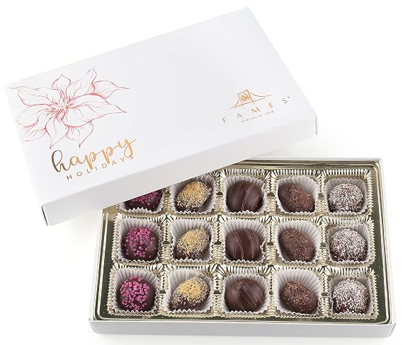 Holiday Xmas Chocolate Gift Box - Delicious Kosher Dairy Free, Egg Free Vegan Friendly Chocolates - Corporate Holiday Gifts for Clients, Employees, Executives