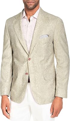 Tallia Mens Blazer Snake Print Notch Collar Overcoat Green XL