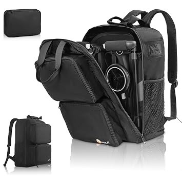AKOZLIN Foldable Stroller Travel Bag Backpack 14.2"x6"x18.2" Compatible for Gb Pockit Air Plus Stroller Carry Bag[not for Gb all-city] Bag Only