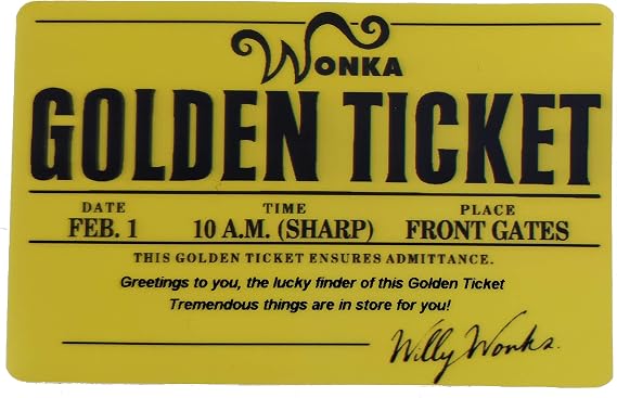 Willy Wonka Golden Ticket