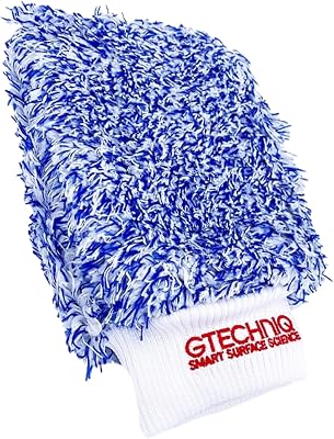 Gtechniq Marine Microfiber Wash Mitt for Boats | Ultra Low-Friction Glide, Inner Foam Core Holds High Volume of Wash Suds, Polyester Fibers Capture and Release Contaminants, Minimizes Swirls, Durable