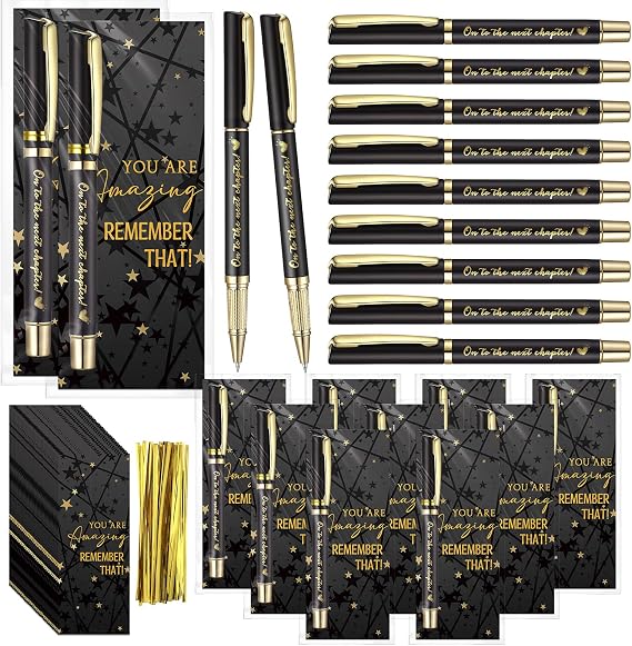 Sayglossy 90 Pcs Graduation Pen Gift Bulk, Black