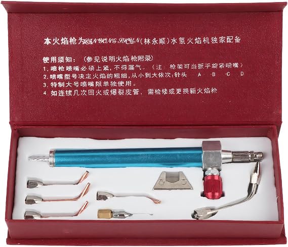 Jewelry Torch Welding Soldering Gun, Professional Portable Oxygen Torch Jewelry Welding Soldering Gun with 5 Tips for Oxygen Cylinders