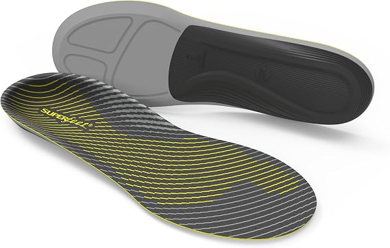 Superfeet Run Support Low Arch (V2) Insoles for Runners with Low Arch Support & EVOLyte Carbon Fiber - 9.5-11 Men / 10.5-12 Women